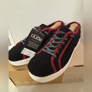 Hey Dude Black and Red Women's Sneakers Karina Sherpa